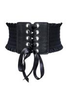 Romwe Lace Up Frill Belt