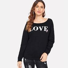 Romwe Contrast Zipper Slogan Print Sweatshirt