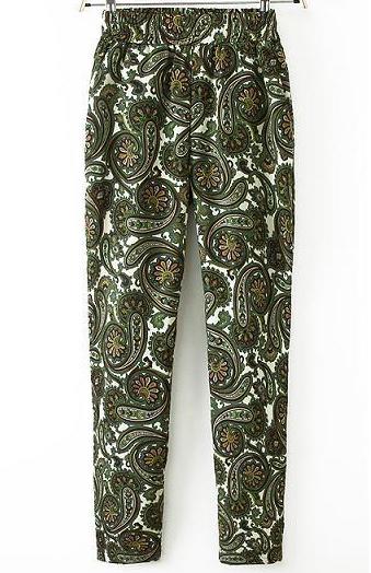 Romwe Cashews Print Loose Pant