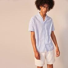 Romwe Guys Drop Shoulder Striped Shirt