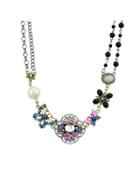 Romwe Pearl Flower Butterfly Necklace