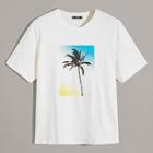 Romwe Guys Short Sleeve Coconut Tree Print Tee