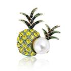 Romwe Faux Pearl & Pineapple Design Brooch