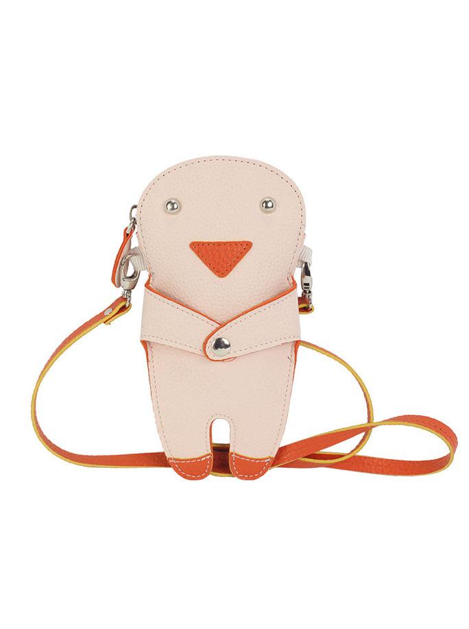Romwe Pink Cartoon Zipper Pu Clutches