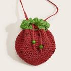 Romwe Strawberry Design Crossbody Bag