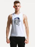 Romwe Graphic Print Low Side Tank Top