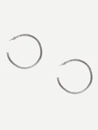 Romwe Silver Basic Hoop Earrings