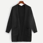 Romwe Pocket Front Solid Cardigan