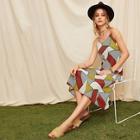 Romwe Cut-and-sew Mixed Print Cami Dress