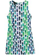 Romwe Round Neck Sleeveless Geometric Print Dress