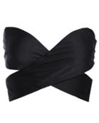 Romwe Strapless Cut Out Black Vest