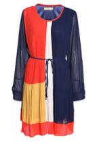 Romwe Colour-block Broomstick Drawstring Dress