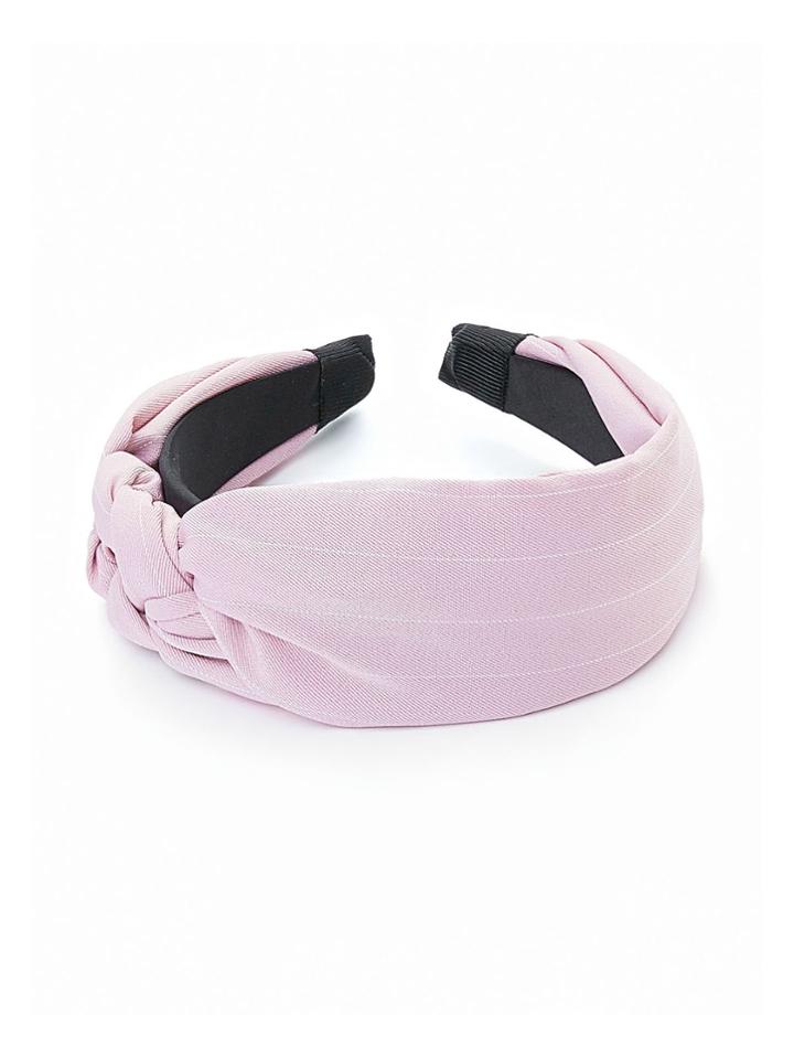 Romwe Braided Detail Striped Headband