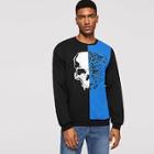 Romwe Guys Mixed Print Color Block Pullover