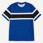 Romwe Guys Striped Short Sleeve Tee