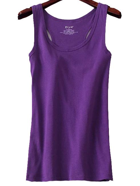 Romwe Y-back Purple Tank Top