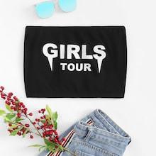 Romwe Slogan Print Tube Top