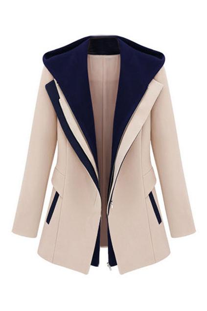 Romwe Detachable Hoodied Apricot Suits