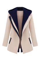 Romwe Detachable Hoodied Apricot Suits