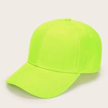 Romwe Guys Neon Green Baseball Cap