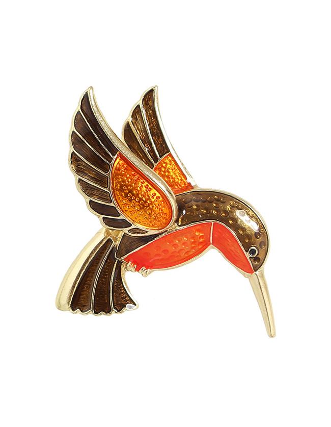 Romwe Enamel Bird Shape Fashion Brooch