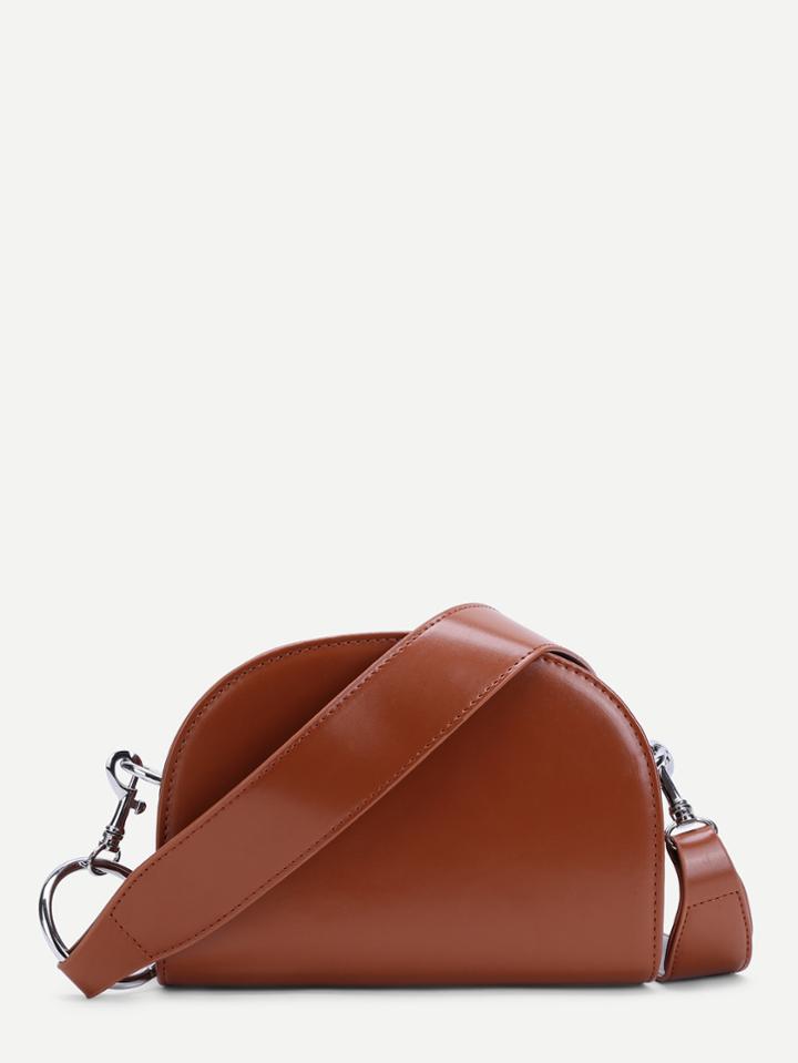 Romwe Pu Dome Shoulder Bag