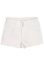 Romwe White Denim Shorts