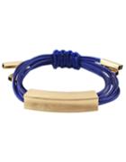 Romwe Blue Braided Rope Adjustable Bracelet