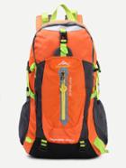 Romwe Orange Nylon Outdoor Backpack