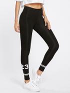 Romwe Number Print Varsity Striped Leggings