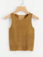 Romwe Cut Out Back Knit Top