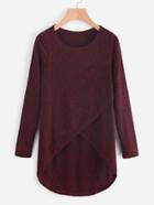 Romwe Wrap Hem Sweater