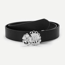 Romwe Flower Design Buckle Belt