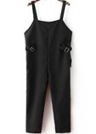 Romwe Straps Vintage Black Jumpsuit