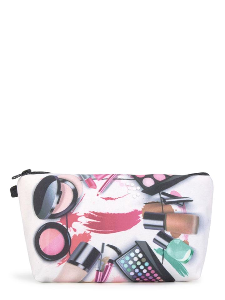 Romwe Cosmetics Print Zipper Pouch