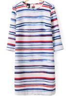 Romwe Multicolor Striped Slim Dress