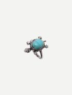 Romwe Turquoise Tortoise-shaped Adjustable Ring
