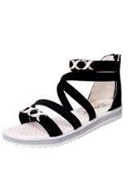 Romwe Metal Embellished Strappy Sandals