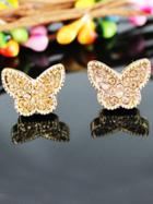 Romwe New Style Jewelry Butterfly Crystal Earring
