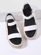 Romwe White Strappy Espadrille Sandals