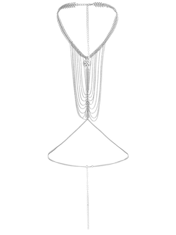 Romwe Choker Layered Body Harness