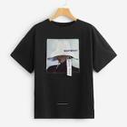 Romwe Graphic Applique Tee