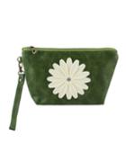 Romwe Darkgreen Candy Color Pu Clutch Bag
