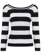 Romwe V Back Striped Knitwear