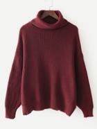 Romwe Oversized Turtleneck Sweater