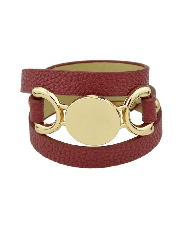 Romwe Red Multi-layer Winding Wide Bracelet