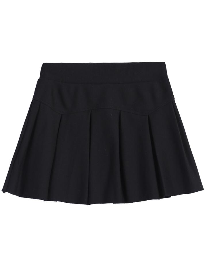 Romwe Flouncing Mini Black Skirt