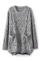 Romwe Asymmetric Pocketed Grey Jumper