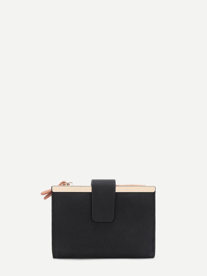 Romwe Two Tone Pu Wallet