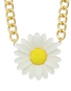 Romwe Fashionable Simple Style Daisy Pendant In Necklace